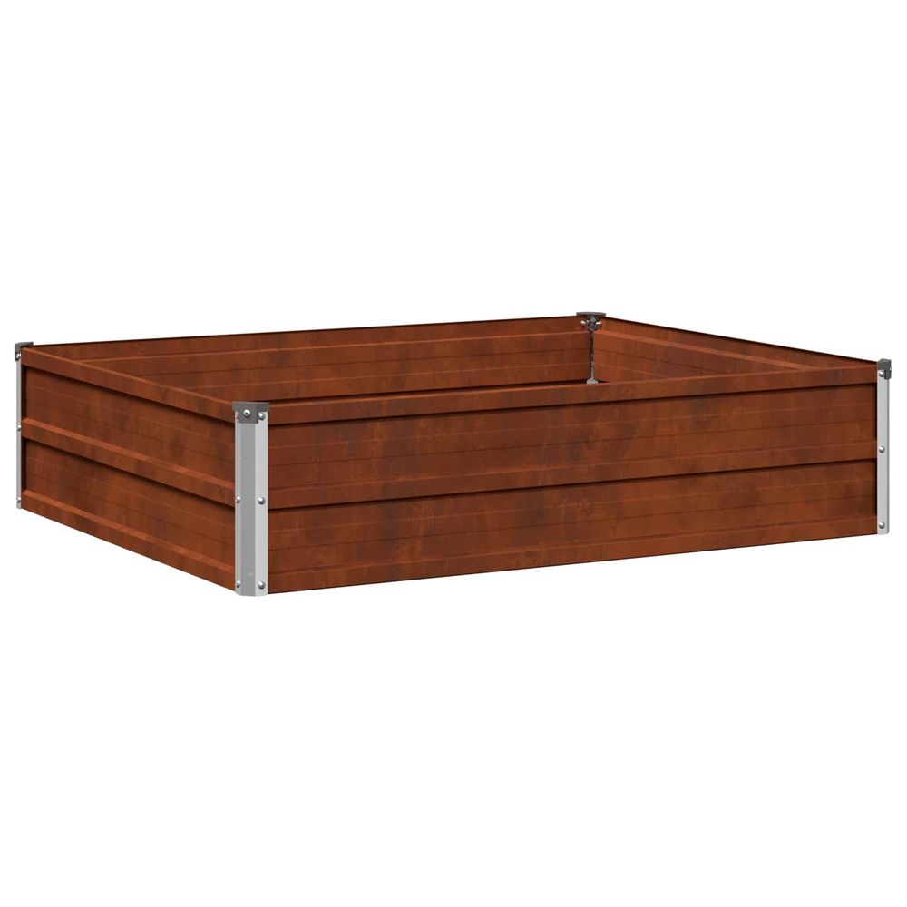 Jardin surélevé rouillé 100 x 80 x 24 cm corton