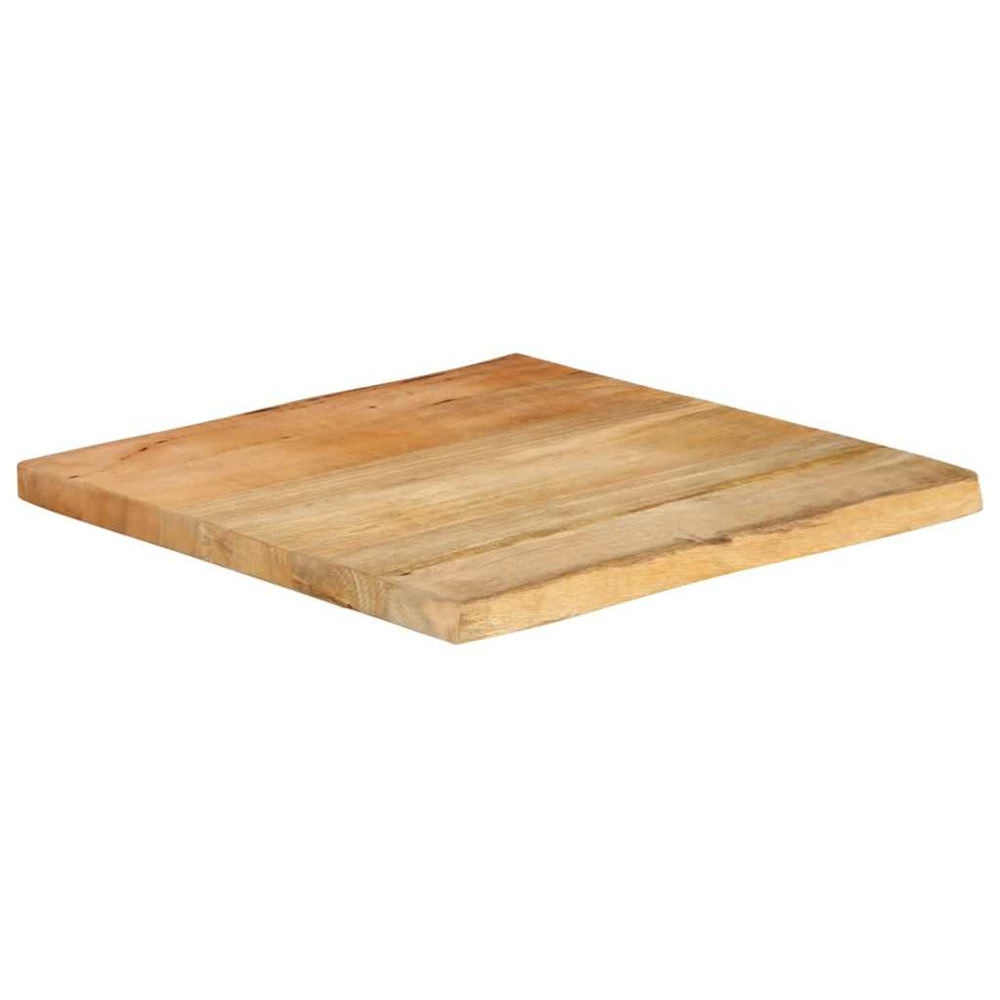 Dessus de table 40x40x2,5 cm bord vivant bois massif manguier