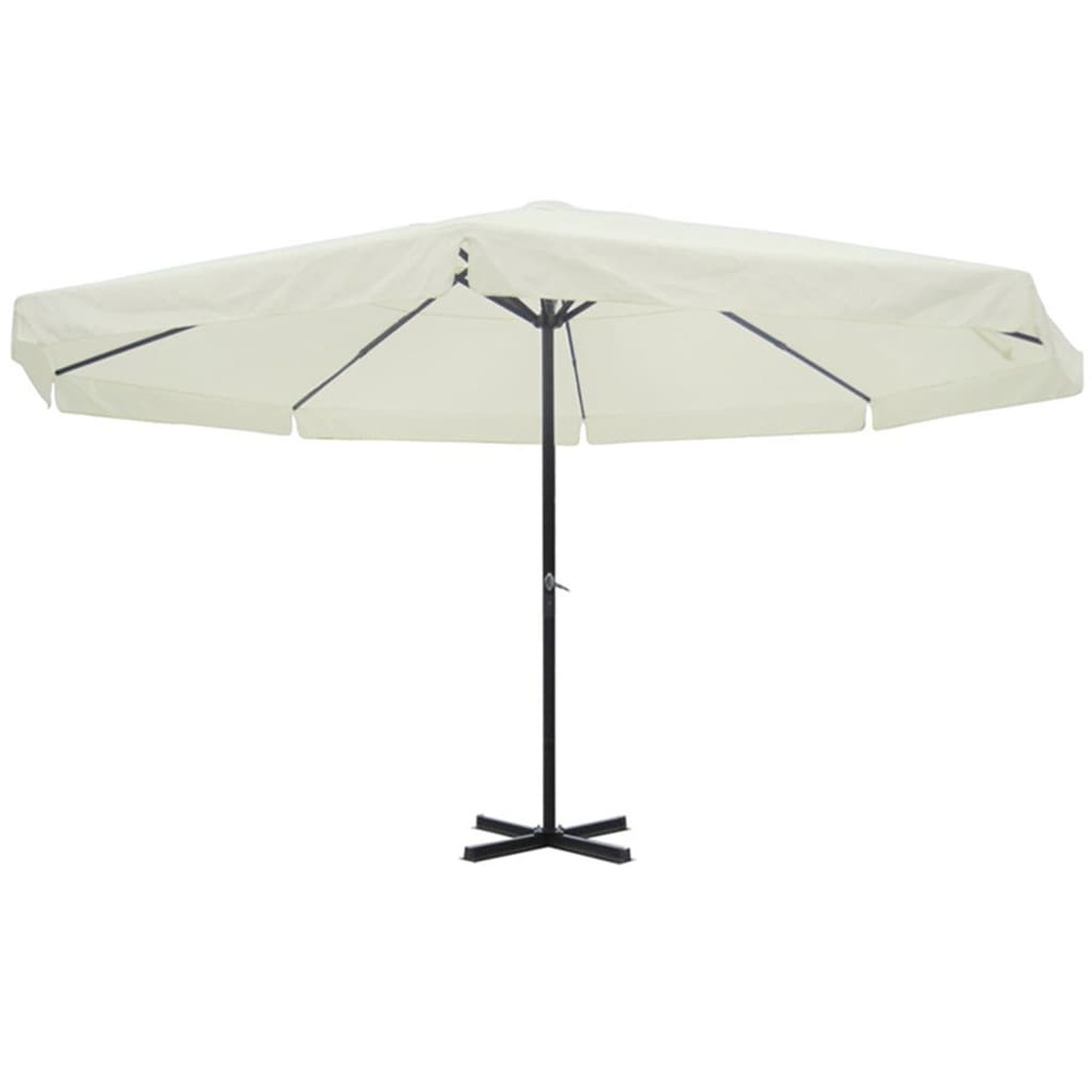 Parasol d'extérieur aluminium 500 cm blanc