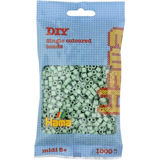 Sachet 1000 perles plastique midi eucalyptus