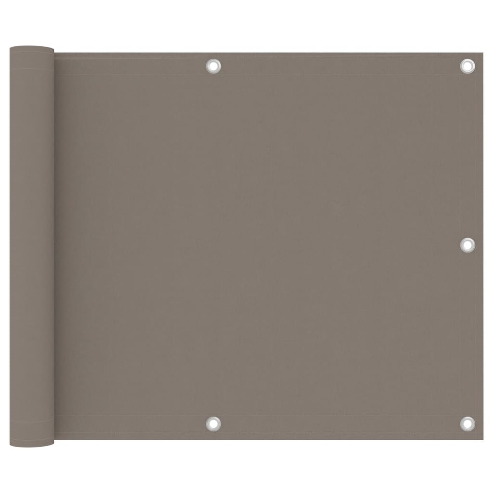 Écran de balcon brise pare vue protection confidentialité 75 x 300 cm tissu oxford taupe