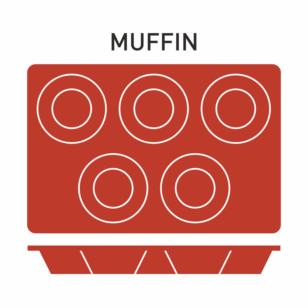 Moule silicone 5 muffins ø 80 mm - pujadas