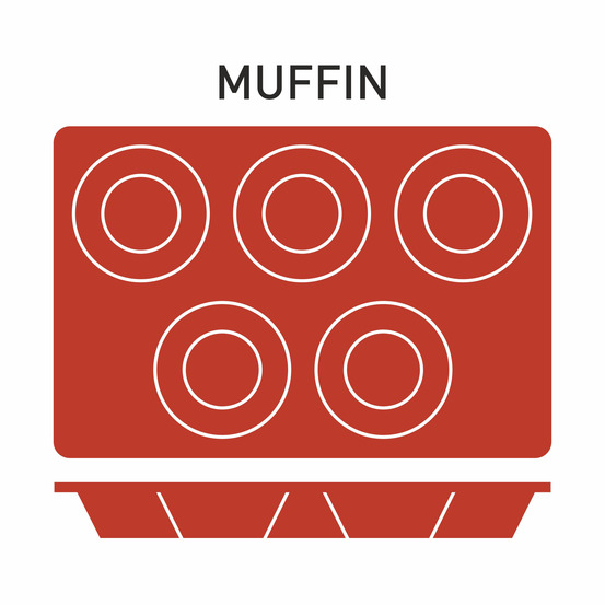 Moule silicone 5 muffins ø 80 mm - pujadas