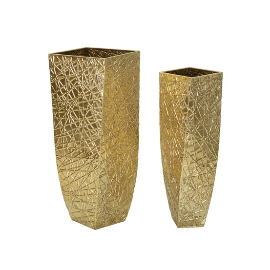 Lot de 2 vases en métal