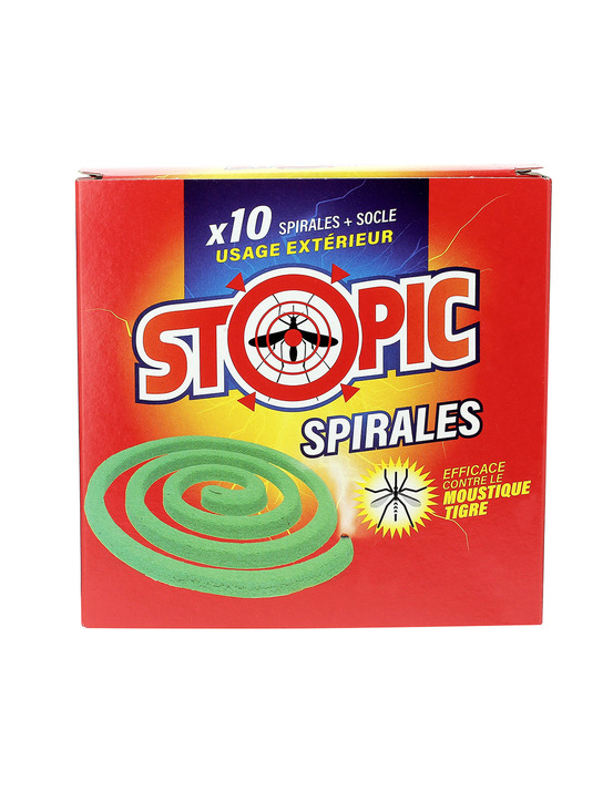 Spirales anti-moustiques lot de 10 + socle tp18 - stopic