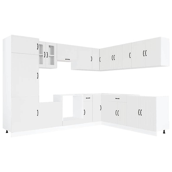 Ensemble d'armoires de cuisine 14 pcs lucca bois d'ingénierie