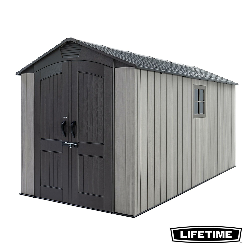 Abri de jardin résine 8. 2 m2 (2. 06x4. 26 m) LIFETIME #60475