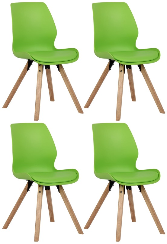 Lot de 4 chaises luna en plastique
