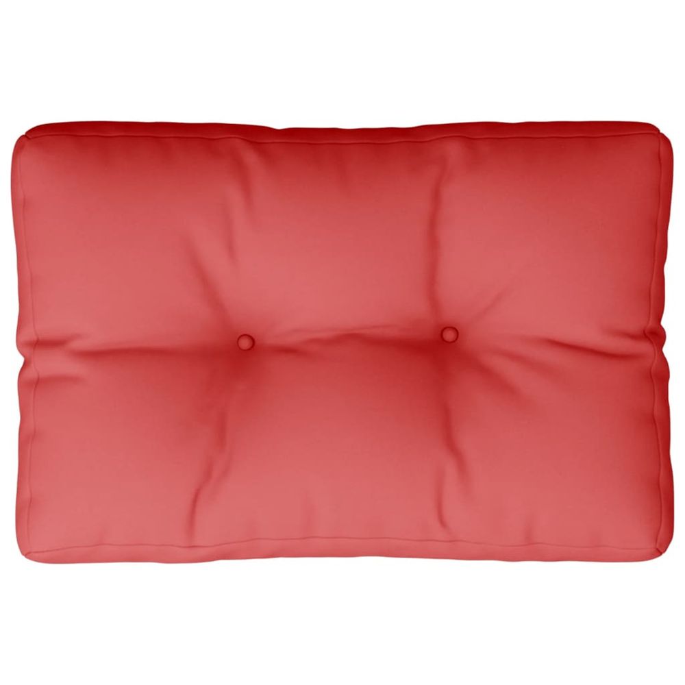 Coussin de palette rouge 60x40x12 cm tissu