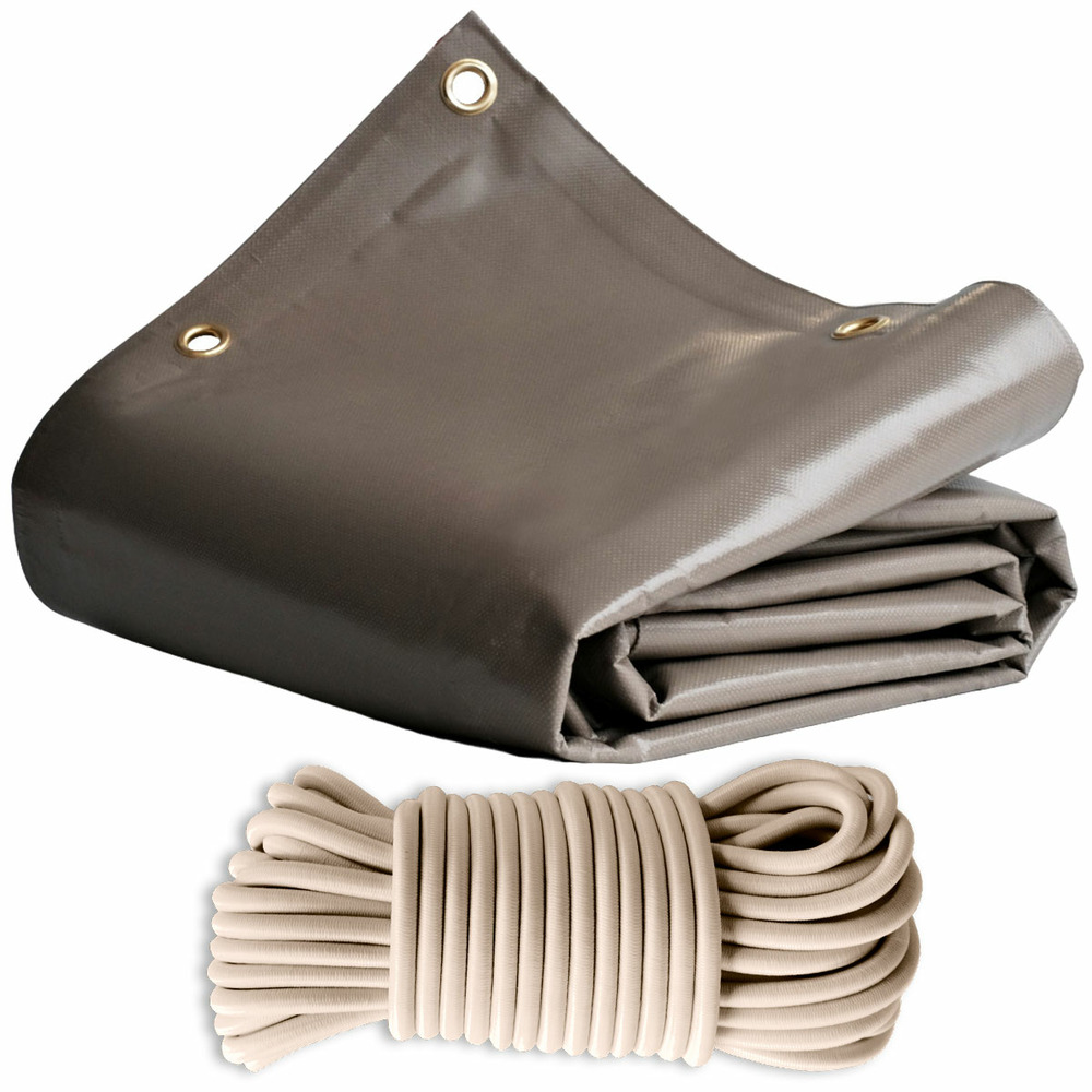 Pack toile pergola taupe 3x4 m tecplast lp640pr + sandow ivoire 20m