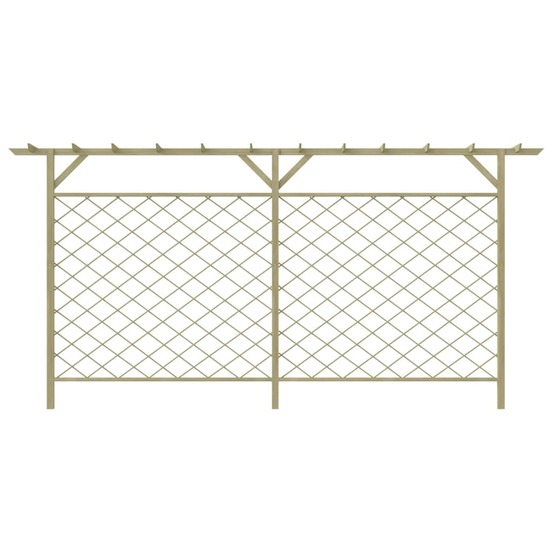 Clôture à lattes de jardin avec pergola bois
