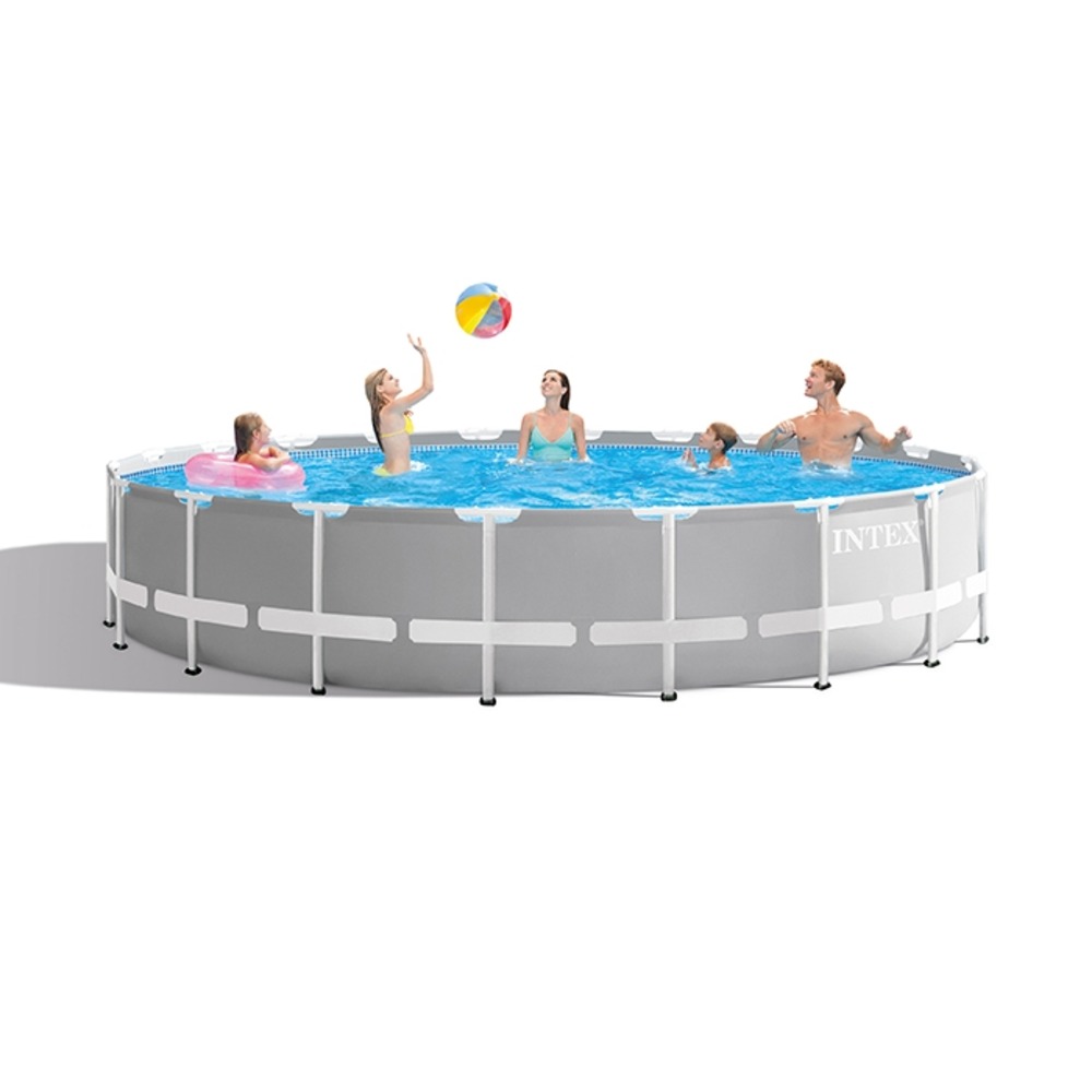 Piscine tubulaire prism frame ronde 6,10 x 1,32 m