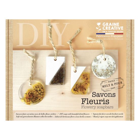 Kit de fabrication de savons fleuris