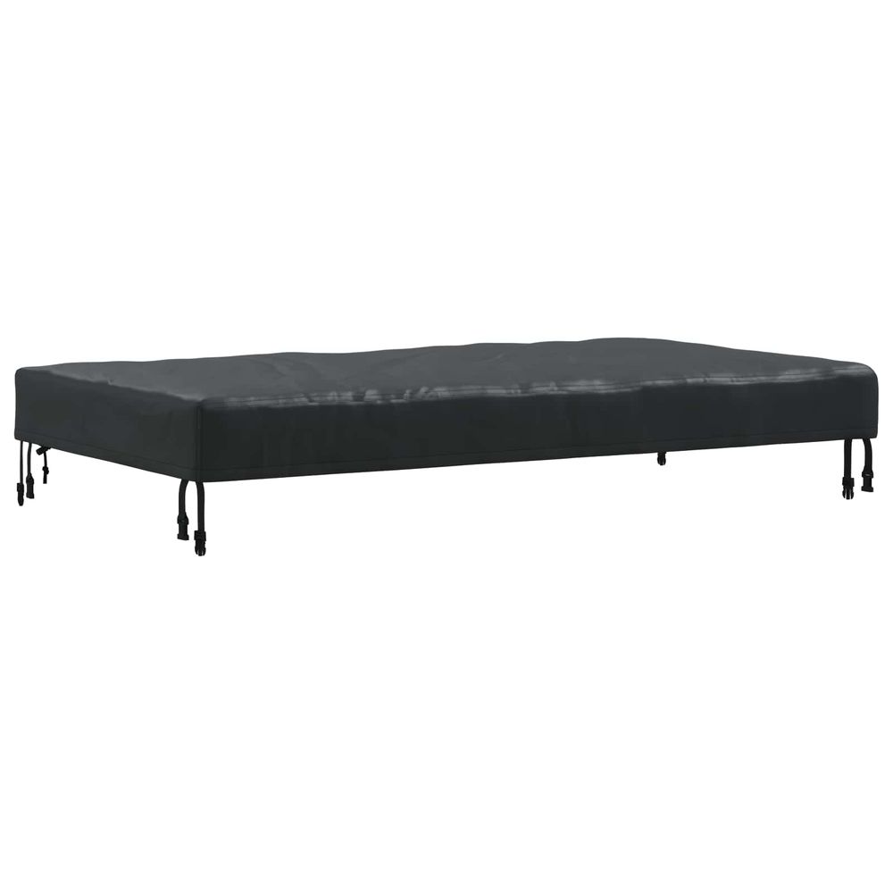 Housse de table 142 x 82 x 15 cm tissu rectangulaire noir