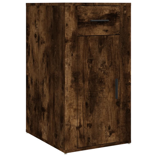 Armoire de bureau chêne fumé 40x49x75 cm bois d'ingénierie