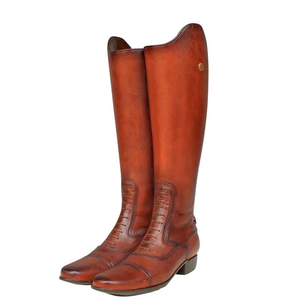 Porte parapluie bottes cavalier résine 49x21x30cm