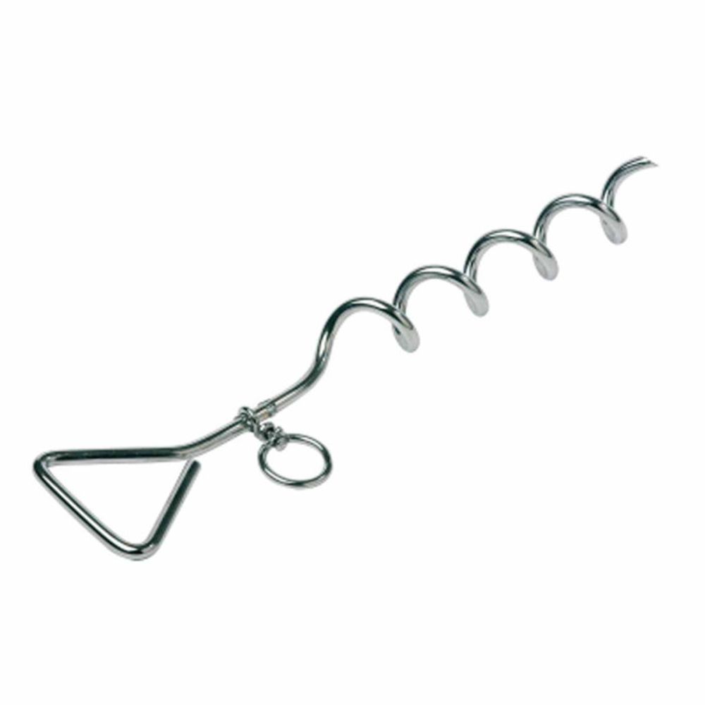 Piquet D'attache Pour Chien 50 Cm - En Fer, 2 Anneaux, Facile à Planter - Pour Jardin, Camping, Randonnée - 4