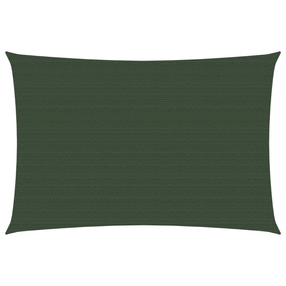 Voile toile d'ombrage parasol160 g/m² pehd 3,5 x 4,5 m vert foncé