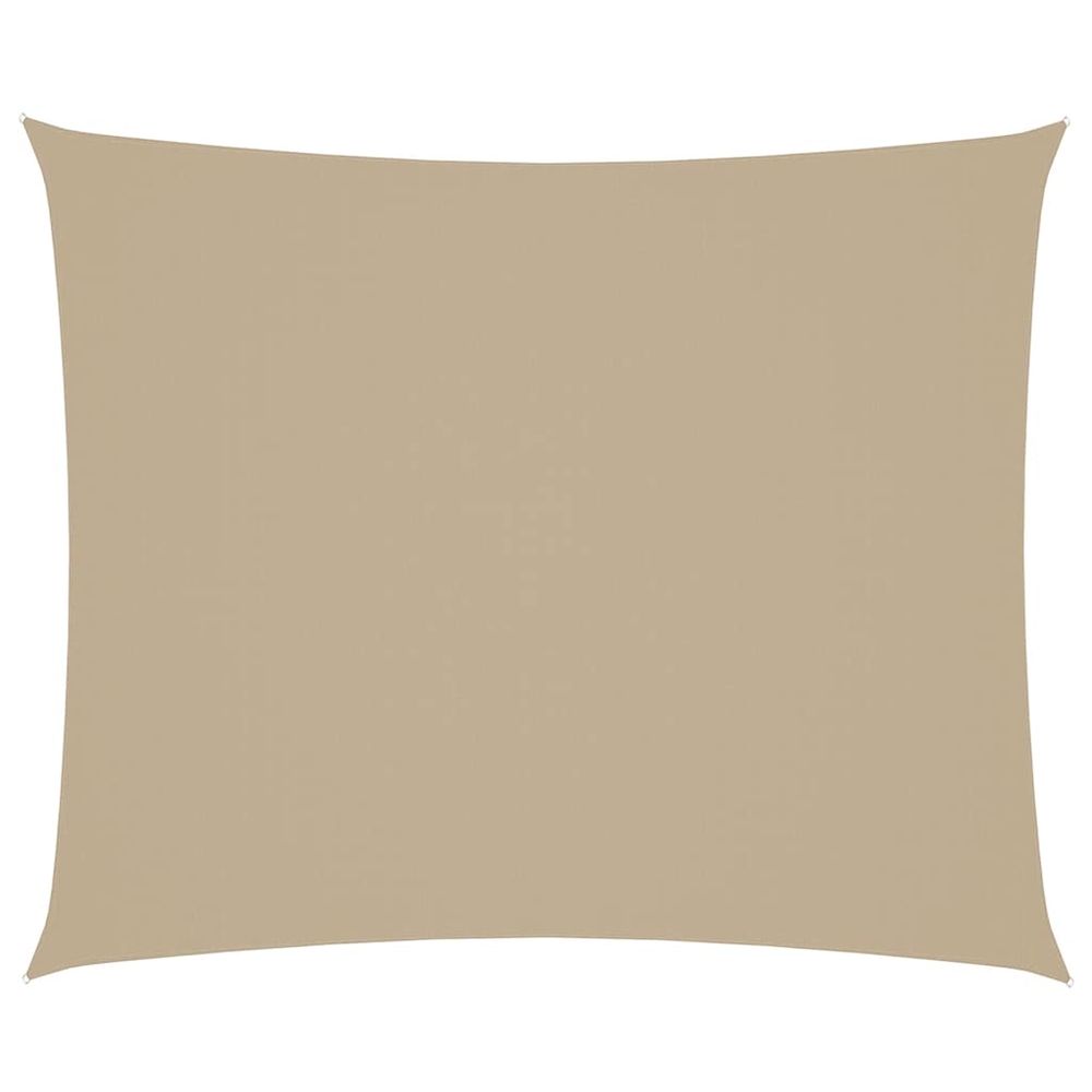 Voile de parasol tissu oxford rectangulaire 4x6 m beige
