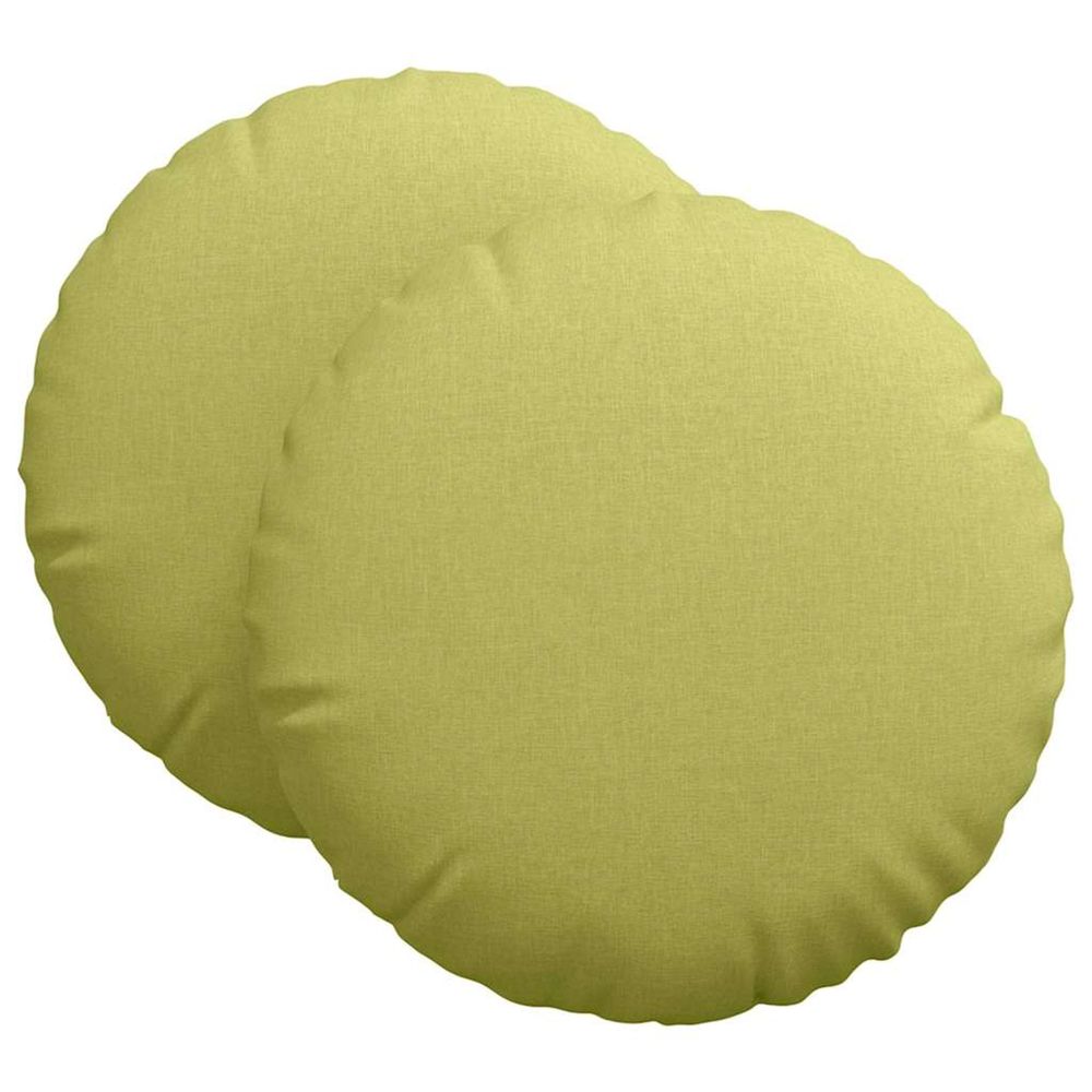 Coussins de siège 2 pc tissu vert clair ø60 x 21 cm