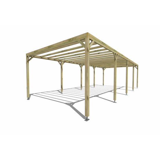 Pergola bois • 10m x 4m • indépendante • sens profondeur • livraison comprise