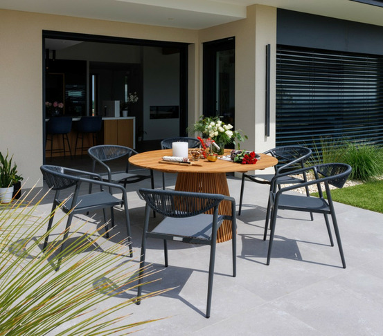 Ensemble table et chaises de jardin - 6 places - balina