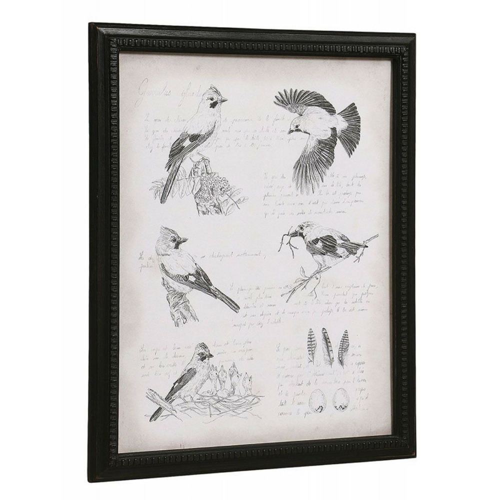 Gravure ancienne bois noir - chic interior's