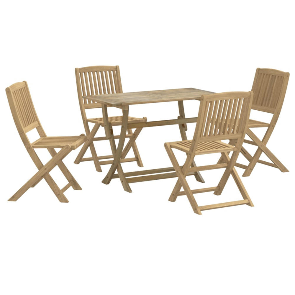 Ensemble à manger de jardin 5 pcs bois d'acacia solide