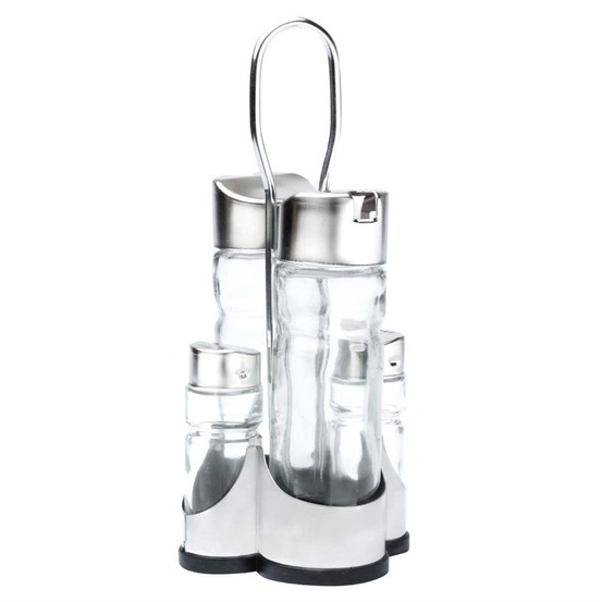 Ménagère 4 pièces support en inox - comas