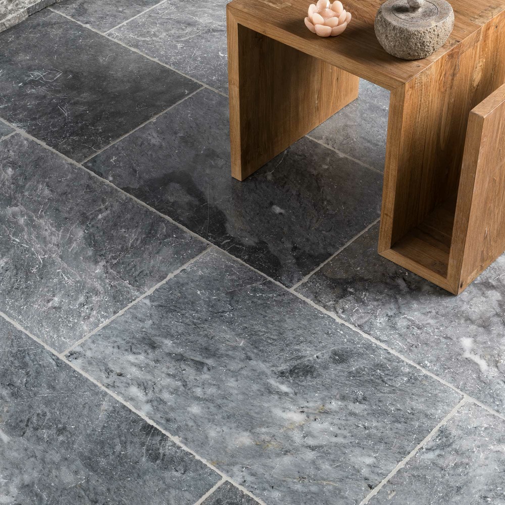 Dallage pierre d'adana gris bleu 61x40,6x3 cm - extérieur (lot de 1,24 m² 5 dalles) - ro'ma nature