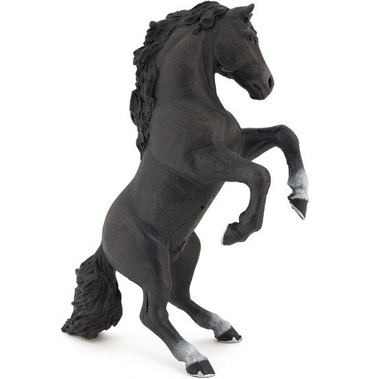 Figurine cheval cabré noir