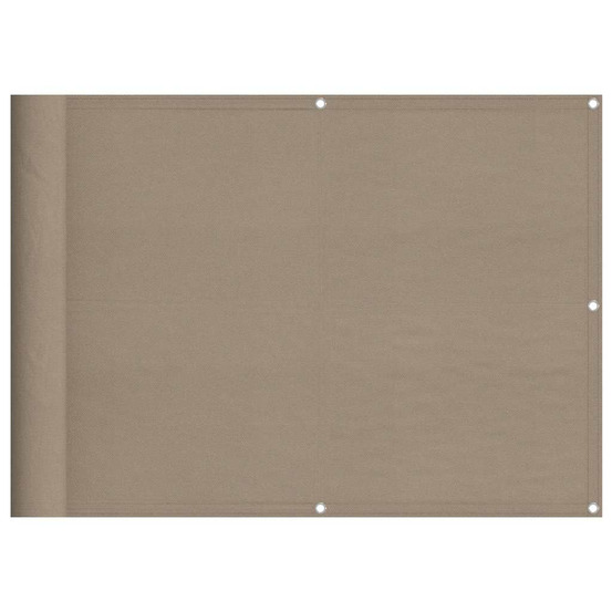 Écran de balcon taupe 75x800 cm 100% polyester oxford