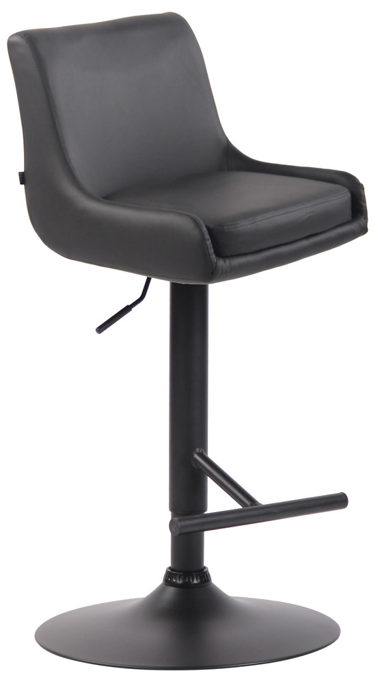 Tabouret de bar club simili cuir noir