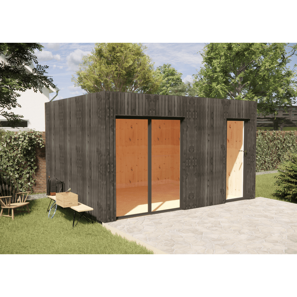Extension bois traité autoclave en bois 4,4 x 3,5 x 2,7 m