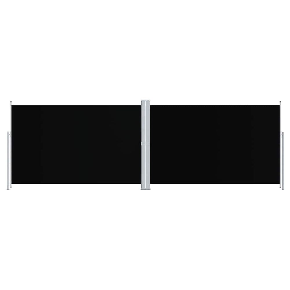 Auvent latéral rétractable noir 200x600 cm