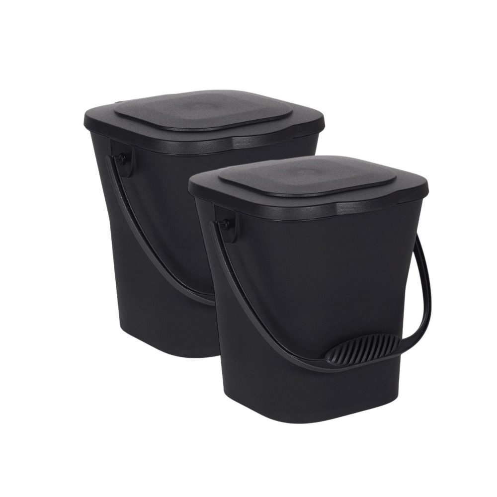 Lot de 2 poubelles à compost 6l