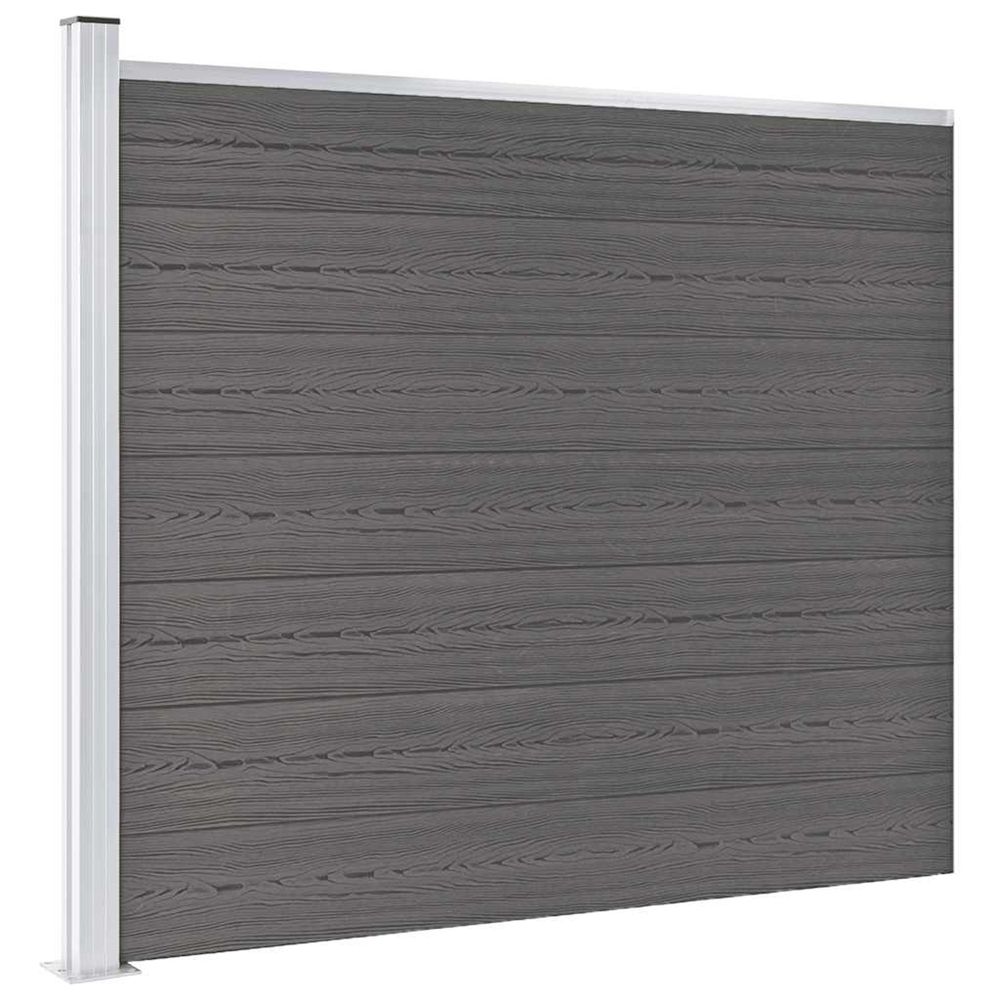 Panneau de clôture wpc 175x146 cm gris