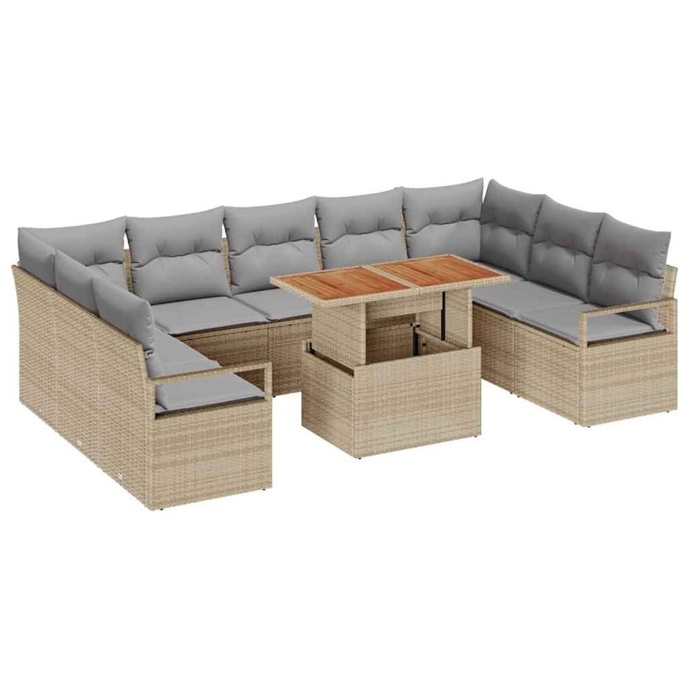 Ensemble de canapé de jardin 10 pc 9-nombre de places
