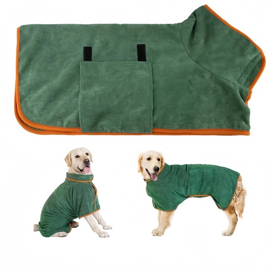 Serviette de bain en microfibre absorbante pour chiens peignoir de séchage convient pour 7 à 14 kg