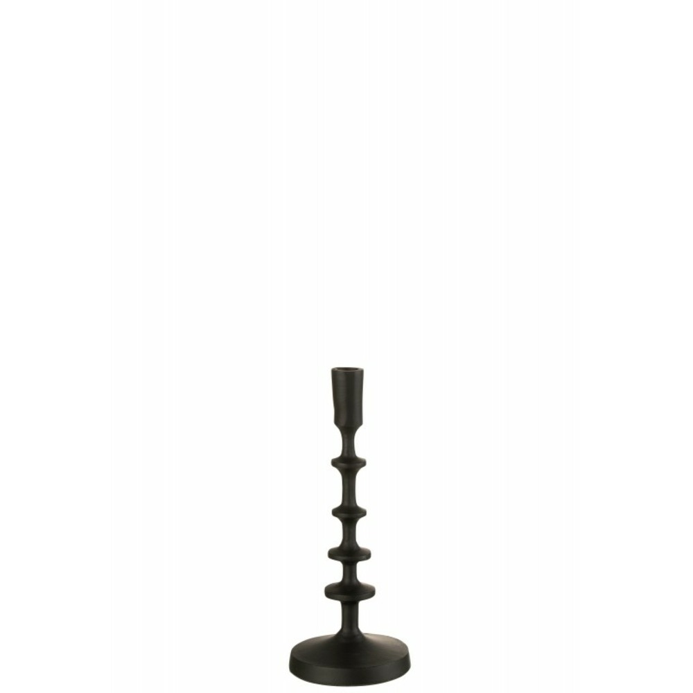 Chandelier 1 bougie en aluminium noir 12x32cm