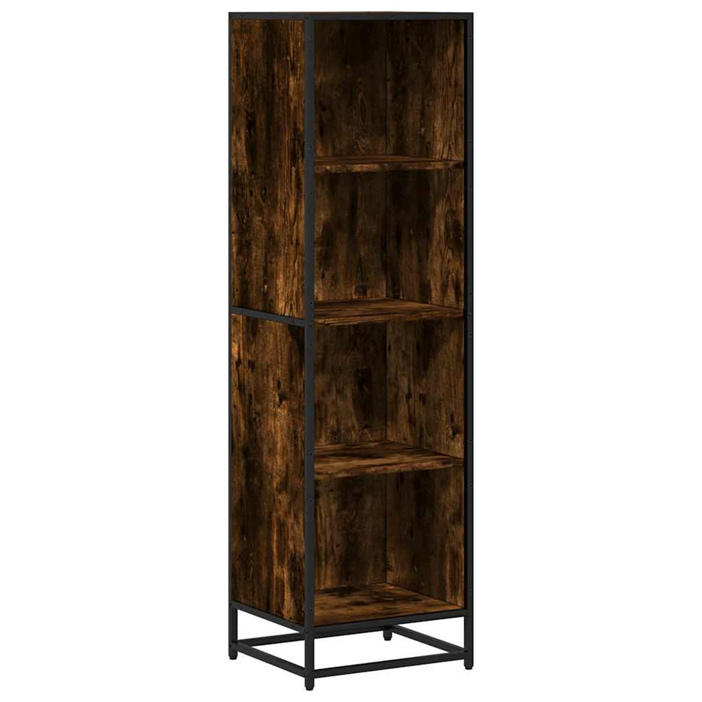 Bibliothèque chêne fumé 40x35x139 cm bois d'ingénierie
