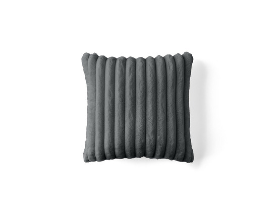 Laponie - coussin - en fausse fourrure côtelé - 40x40 cm