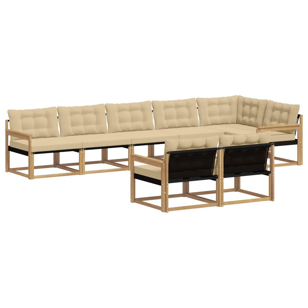 Ensemble de canapés d'extérieur 8 pc blanc et beige