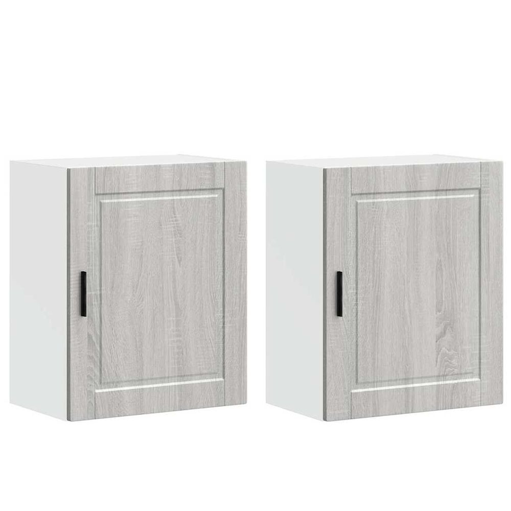 Armoires murales de cuisine 2 pcs porto sonoma gris