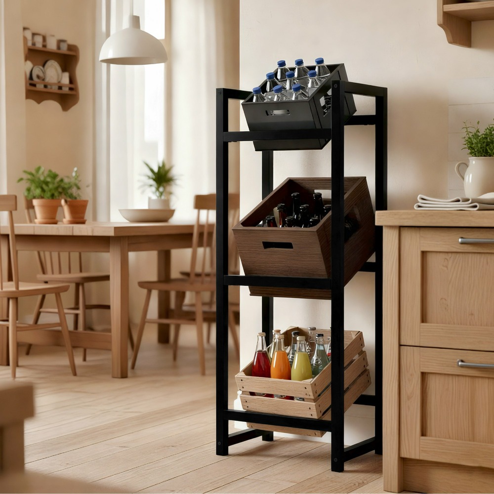 Pile de 3 caisses à boissons