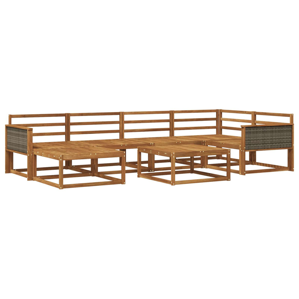 Ensemble de canapés d'extérieur 7 pcs naturel