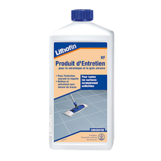 Lithofin kf produit d'entretien 1l- nettoyant carrelage et grès cérame 1l