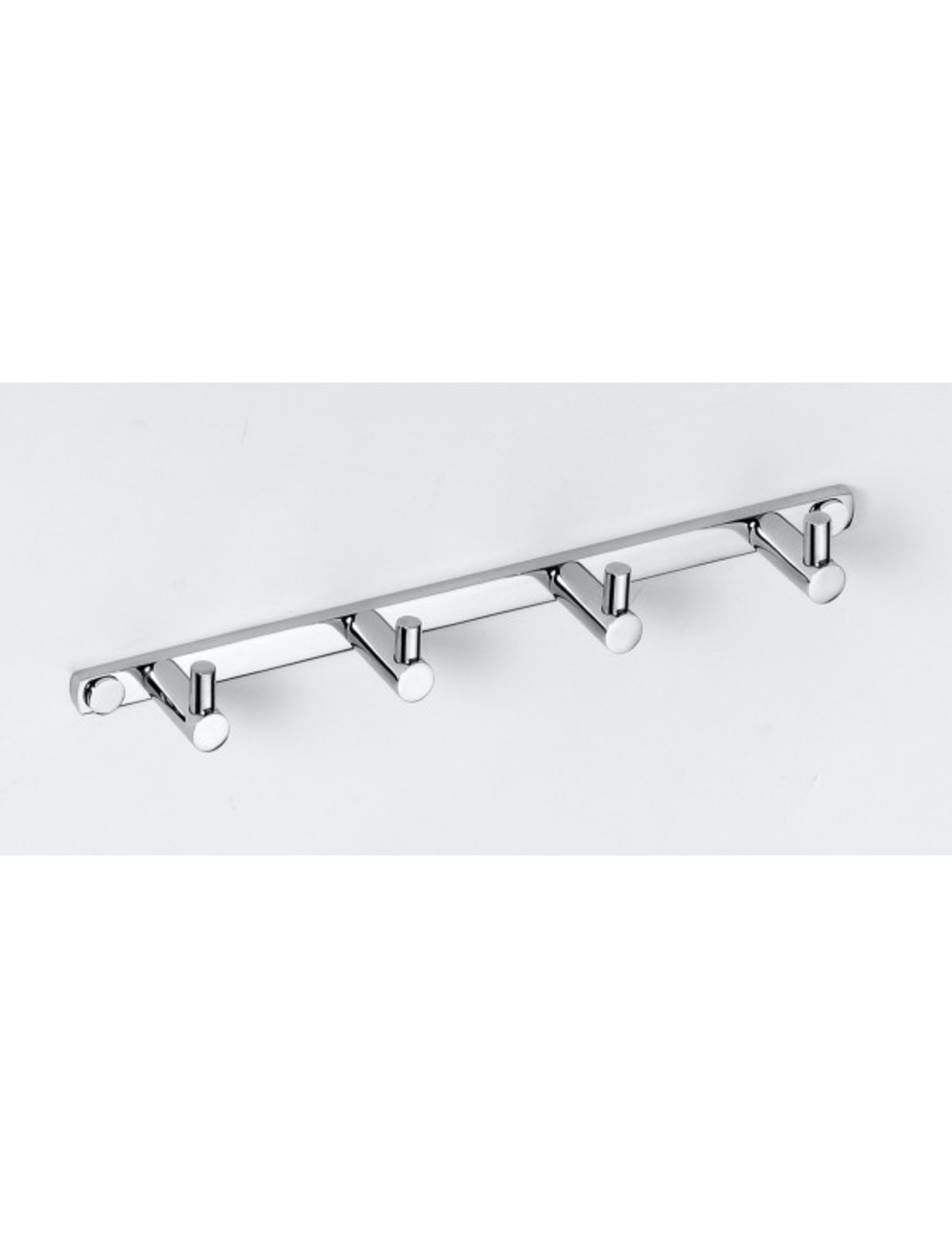 Patère quadruple omega laiton chromé 27x4x2,5 cm