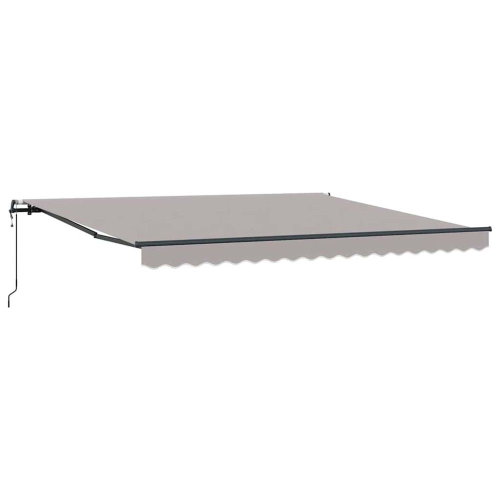 Auvent rétractable gris clair 400 × 350 cm tissu et aluminium