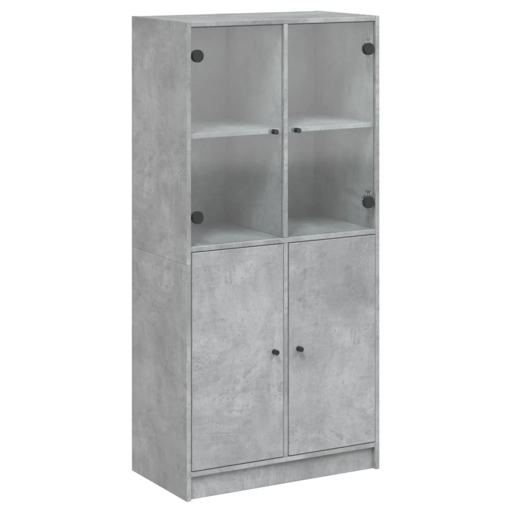Buffet bahut commode armoire meuble de rangement organisateur cuisine salle de séjour salon haut avec portes 68 x 37 x 142 cm